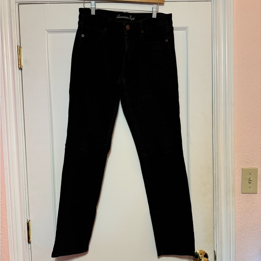 Black American Eagle Skinny Jeans | 14 regular